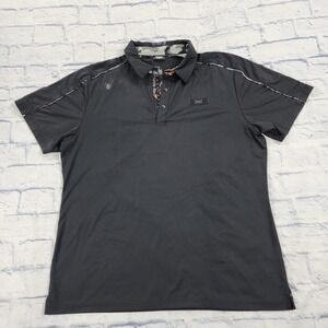 PXG Polo Shirt MENS XL Black Parsons Xtreme Golf Camo Back Performance Stretch